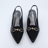 Velvet Noir Slingback Mules