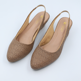 Champagne Net Slingbacks