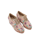Peach Floral Wedding Shoes