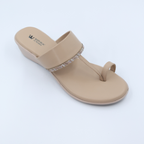 Beige Kolhapuri Slides