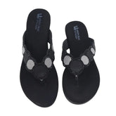 Elegant Black Embellished Chappal
