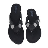 Elegant Black Embellished Chappal