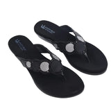 Elegant Black Embellished Chappal