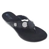 Elegant Black Embellished Chappal