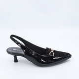 Velvet Noir Slingback Mules