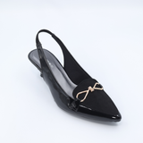 Velvet Noir Slingback Mules