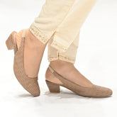 Champagne Net Slingbacks