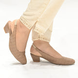 Champagne Net Slingbacks