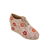 Peach Blossom Embroidered Pumps