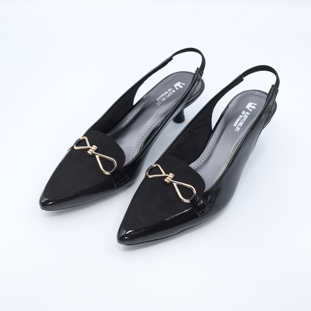 Velvet Noir Slingback Mules
