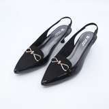 Velvet Noir Slingback Mules