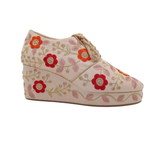 Peach Blossom Embroidered Pumps