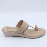 Beige Kolhapuri Slides