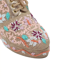 Peach Floral Wedding Shoes