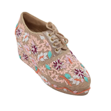 Peach Floral Wedding Shoes