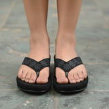 Essential Black Comfort Chappals
